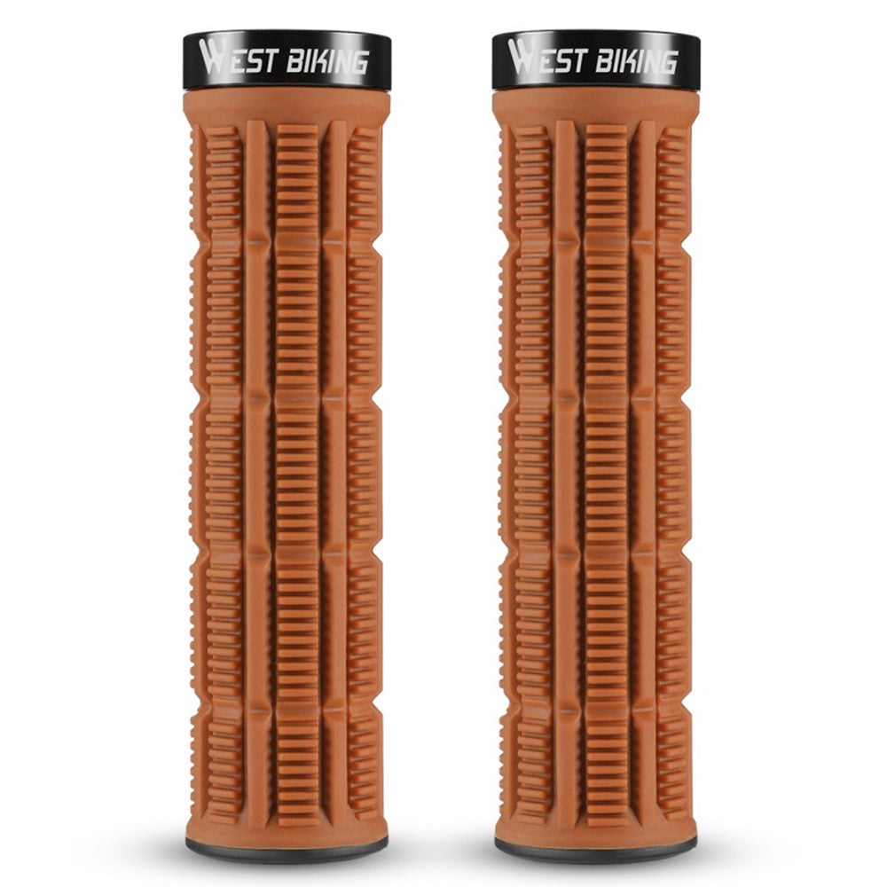WEST BIKING YP0804089 1 Pair Anti Slip Mountain Bike Handlebar Grips Shock Absorbing Bicycle Grips