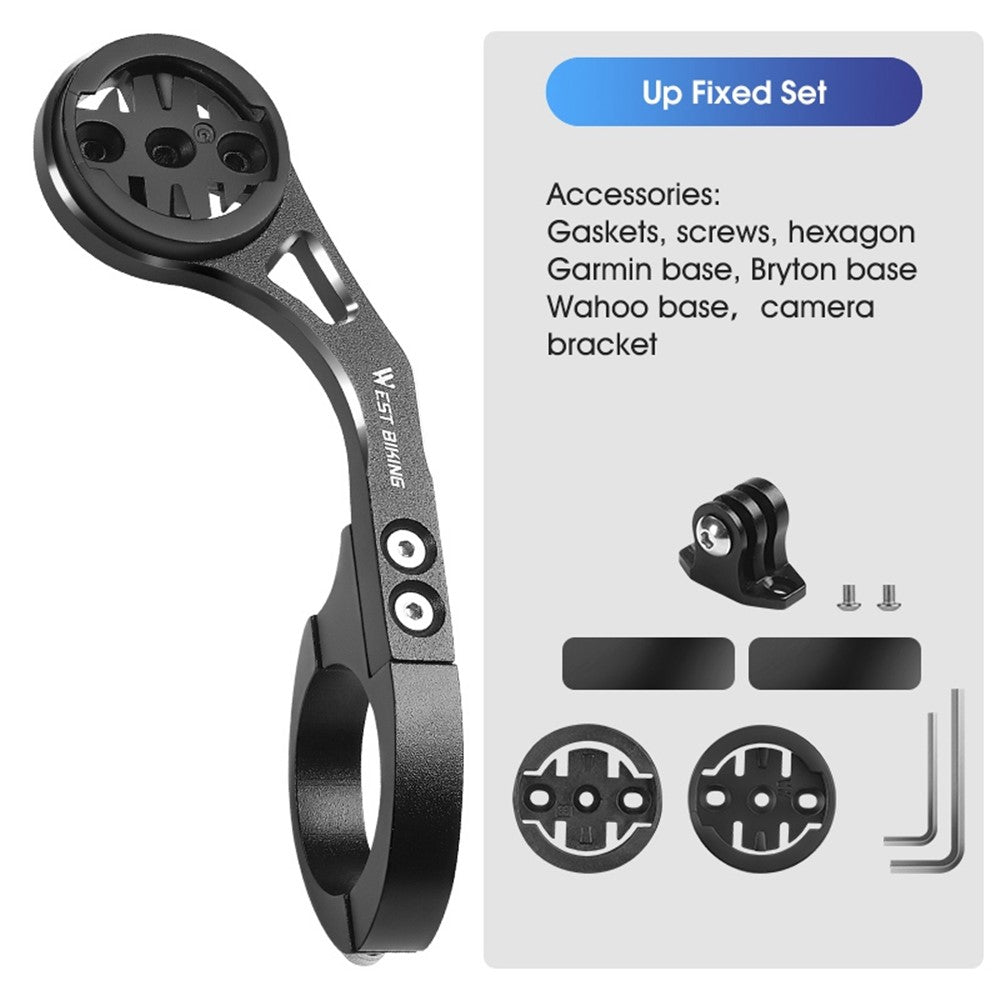WEST BIKING YP0719308 Bicycle Computer Mount Holder Aluminum Alloy Bike Handlebar Computer Bracket for Garmin / Bryton / Wahoo