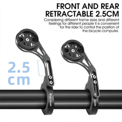 WEST BIKING YP0719308 Bicycle Computer Mount Holder Aluminum Alloy Bike Handlebar Computer Bracket for Garmin / Bryton / Wahoo