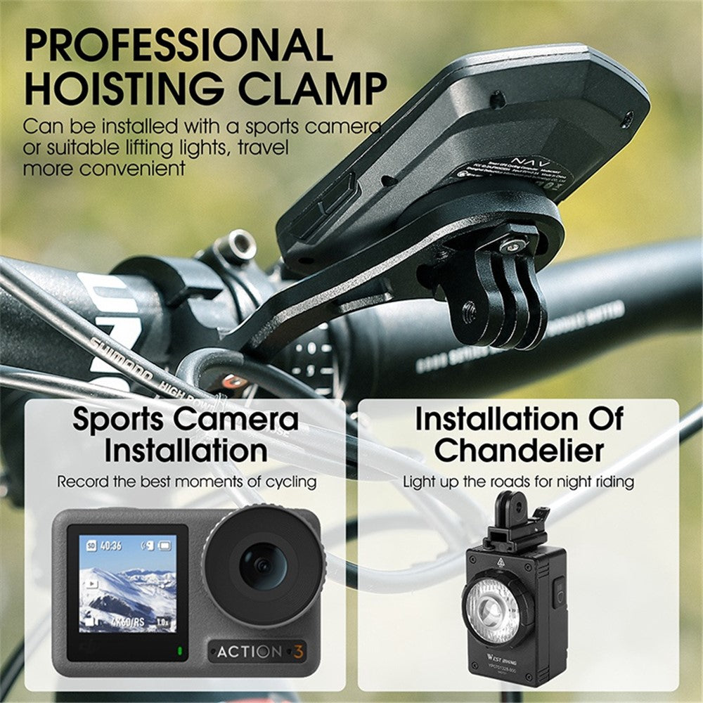 WEST BIKING YP0719308 Bicycle Computer Mount Holder Aluminum Alloy Bike Handlebar Computer Bracket for Garmin / Bryton / Wahoo