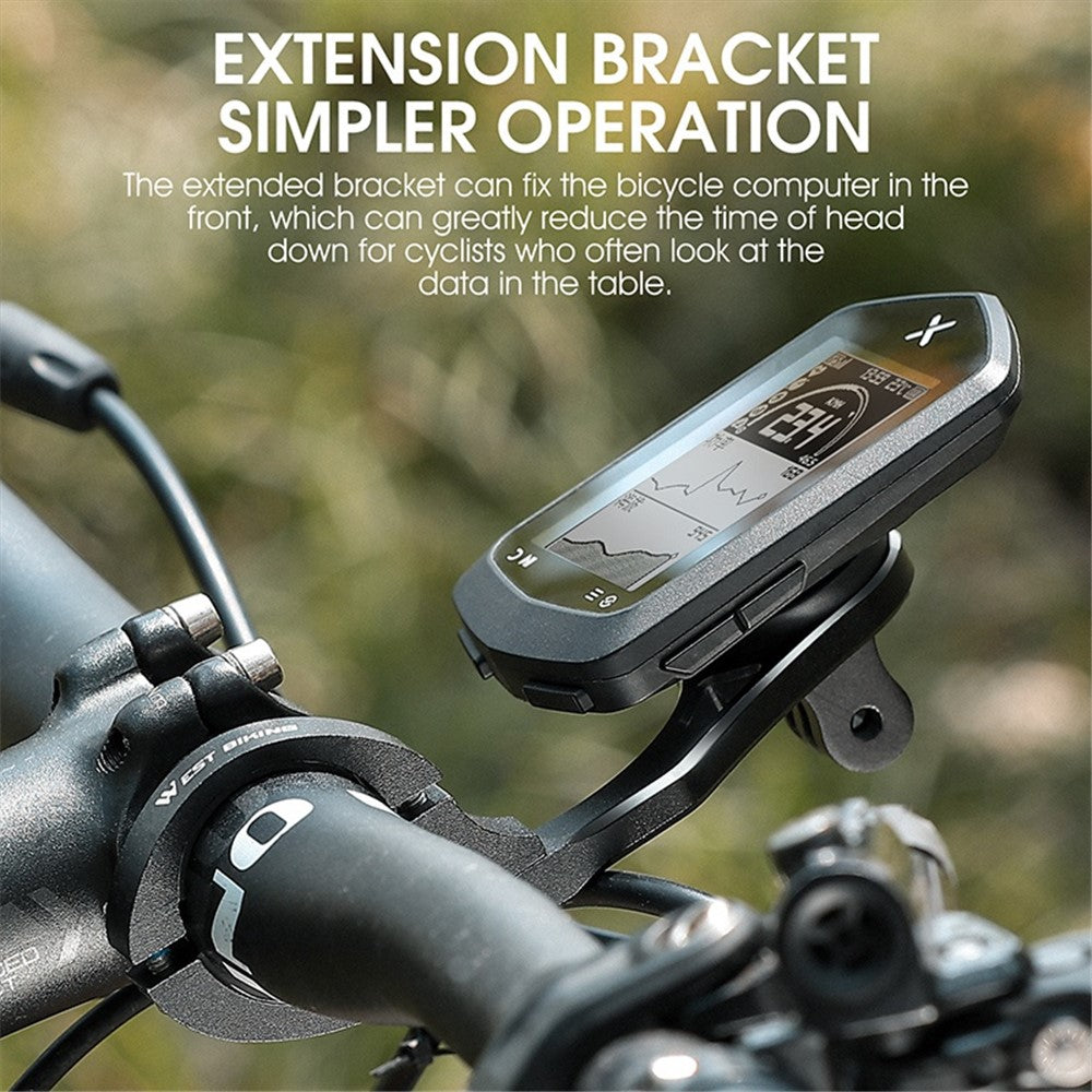 WEST BIKING YP0719308 Bicycle Computer Mount Holder Aluminum Alloy Bike Handlebar Computer Bracket for Garmin / Bryton / Wahoo