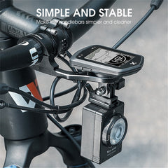 WEST BIKING YP0719308 Bicycle Computer Mount Holder Aluminum Alloy Bike Handlebar Computer Bracket for Garmin / Bryton / Wahoo