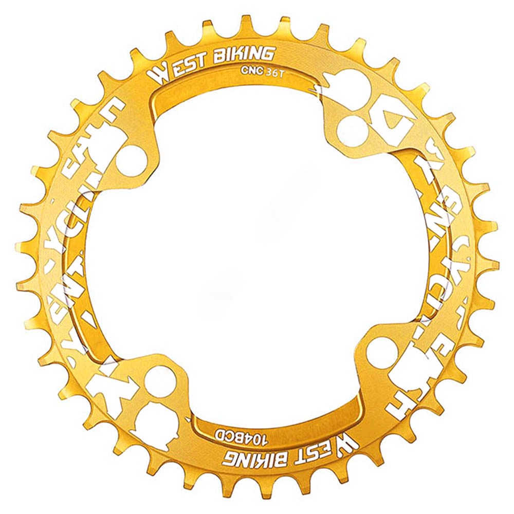 WEST BIKING MTB Bike Positive and Negative Tooth Single Chain Ring Aluminum Alloy CNC 104BCD 36T Chainring