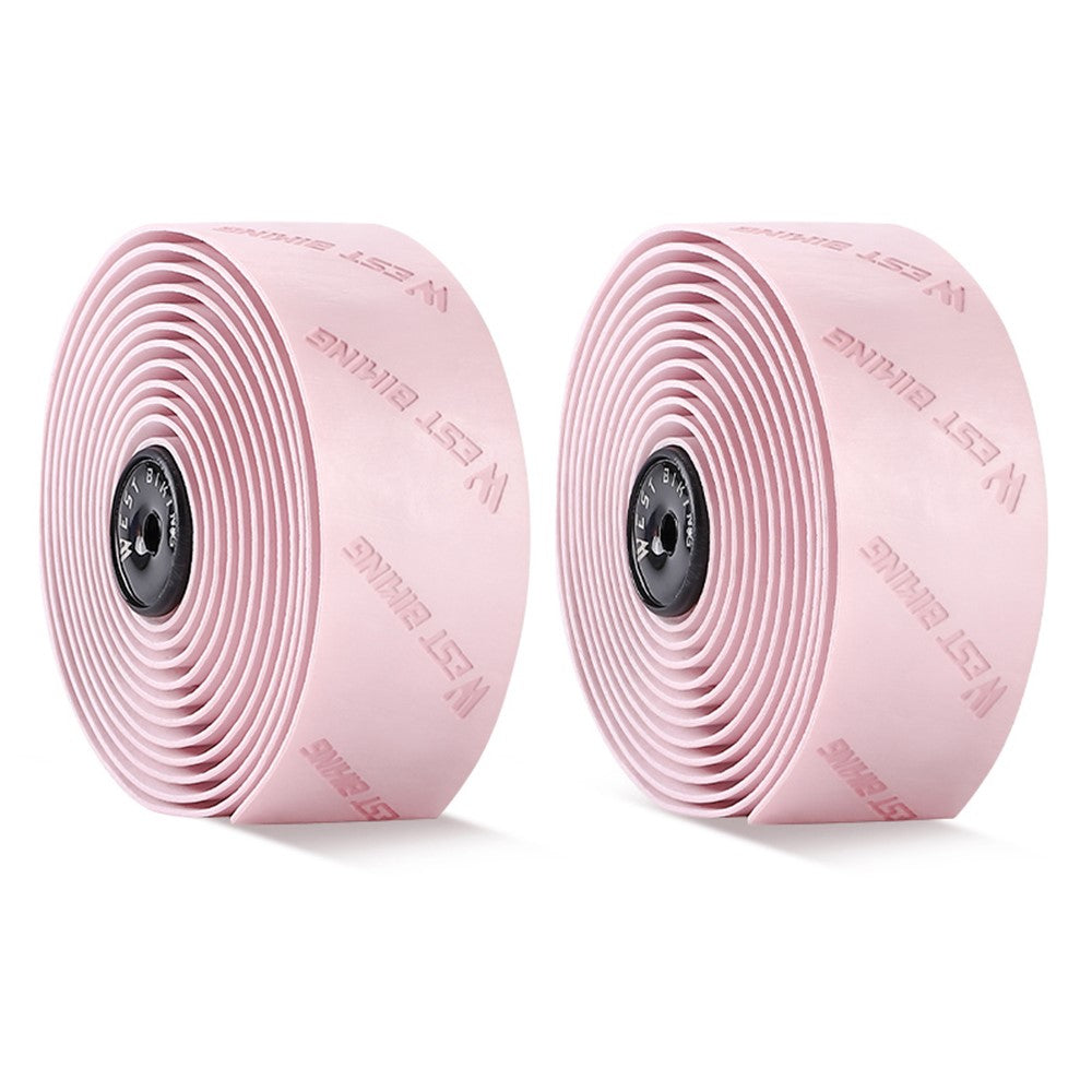 WEST BIKING YP0804075 2Pcs PU Leather+EVA Handlebar Tape Road Bike Handle Wrap