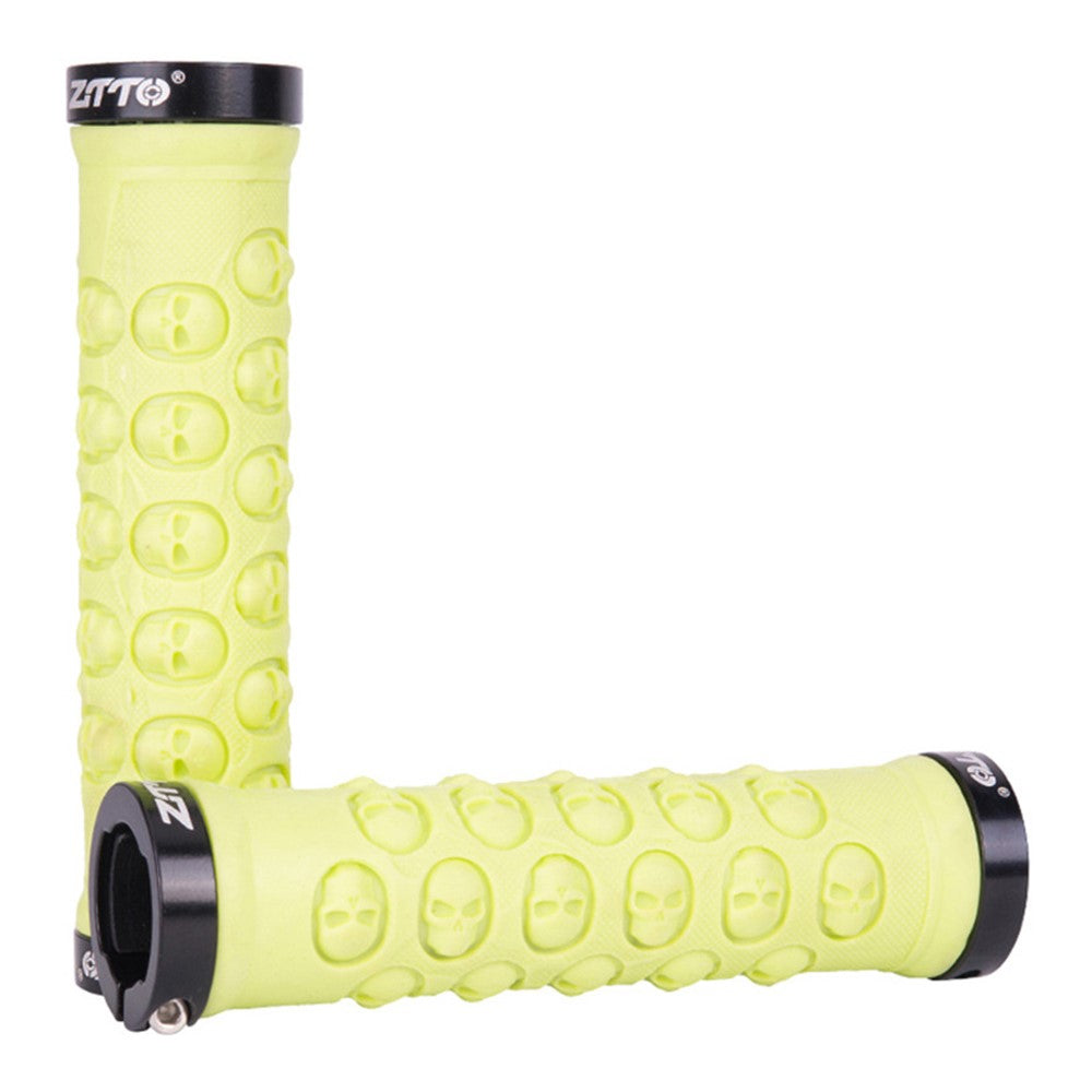 ZTTO AG23 Skull Pattern Bicycle Part MTB Handlebar Grips Anti-slip TPR Rubber Grips