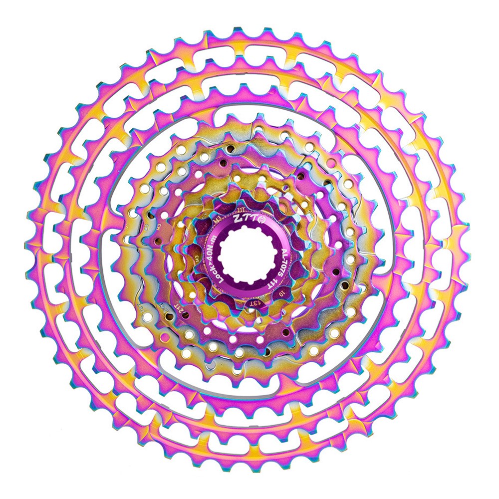 ZTTO 1046SLRC 10 Speed 11T-46T Flywheel Colorful Bicycle Aluminum+Steel Cassette