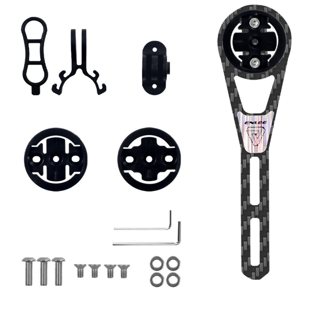 ENLEE Road Bike Carbon Fiber Computer Mount Holder to Connect Lights Action Camera