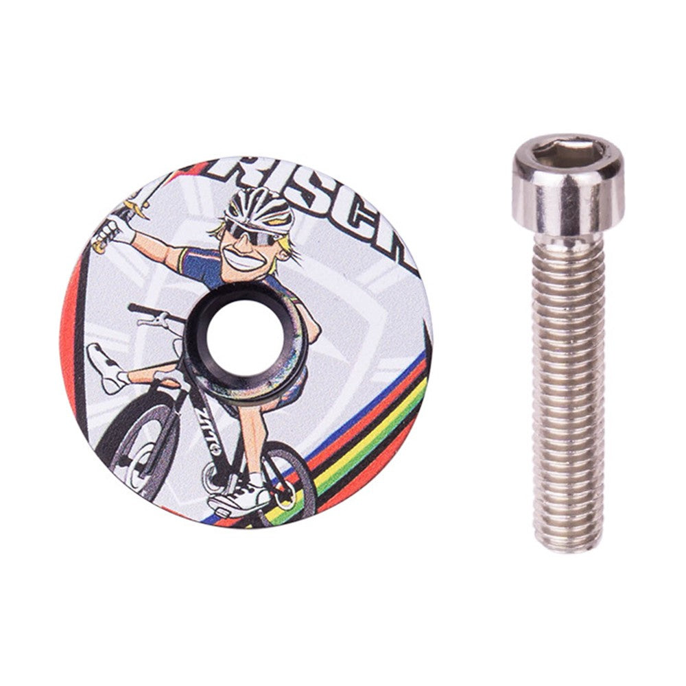 ZTTO 28.6mm Bike Front Fork Stem Top Caps Aluminum Alloy Bicycle Headset Top Covers with Bolts