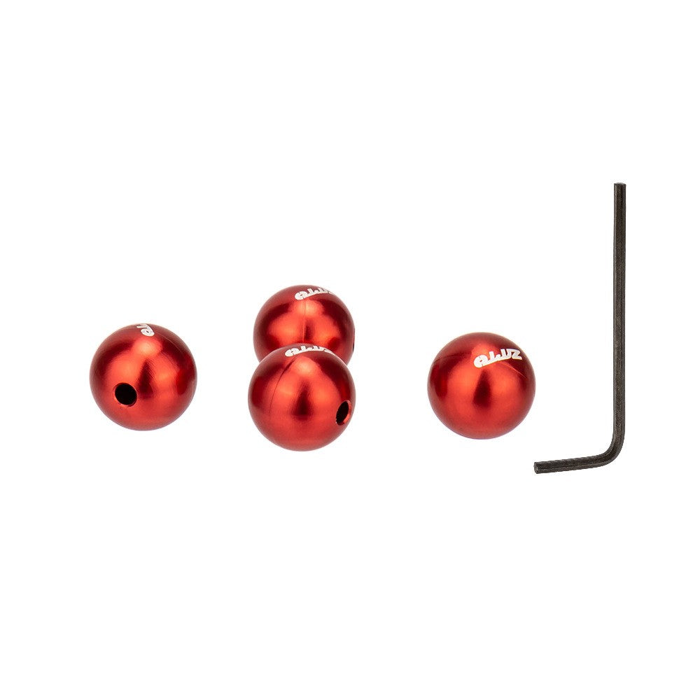 ZTTO XWM2 4pcs Ball Aluminum Alloy Bike Brake Cable Caps Gear Wire End Tips Crimps with Wrench for Road Bike