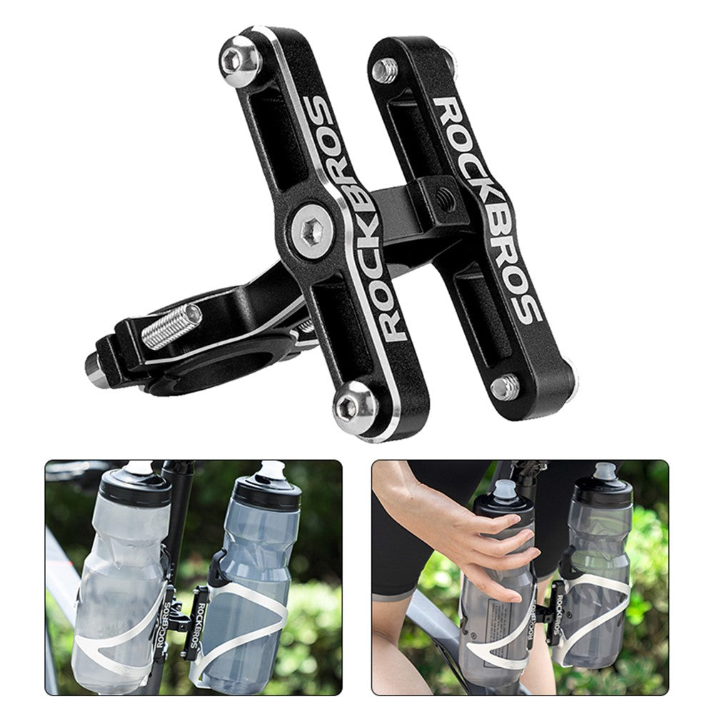 ROCKBROS KS-415 Aluminum Alloy MTB Road Bike Bottle Mount Adapter Double Side Water Bottle Cage Holder Adapter