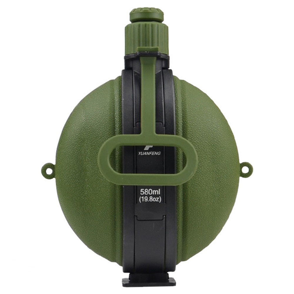580ml Collapsible Silicone Water Bottle with Compass No FDA, BPA-Free