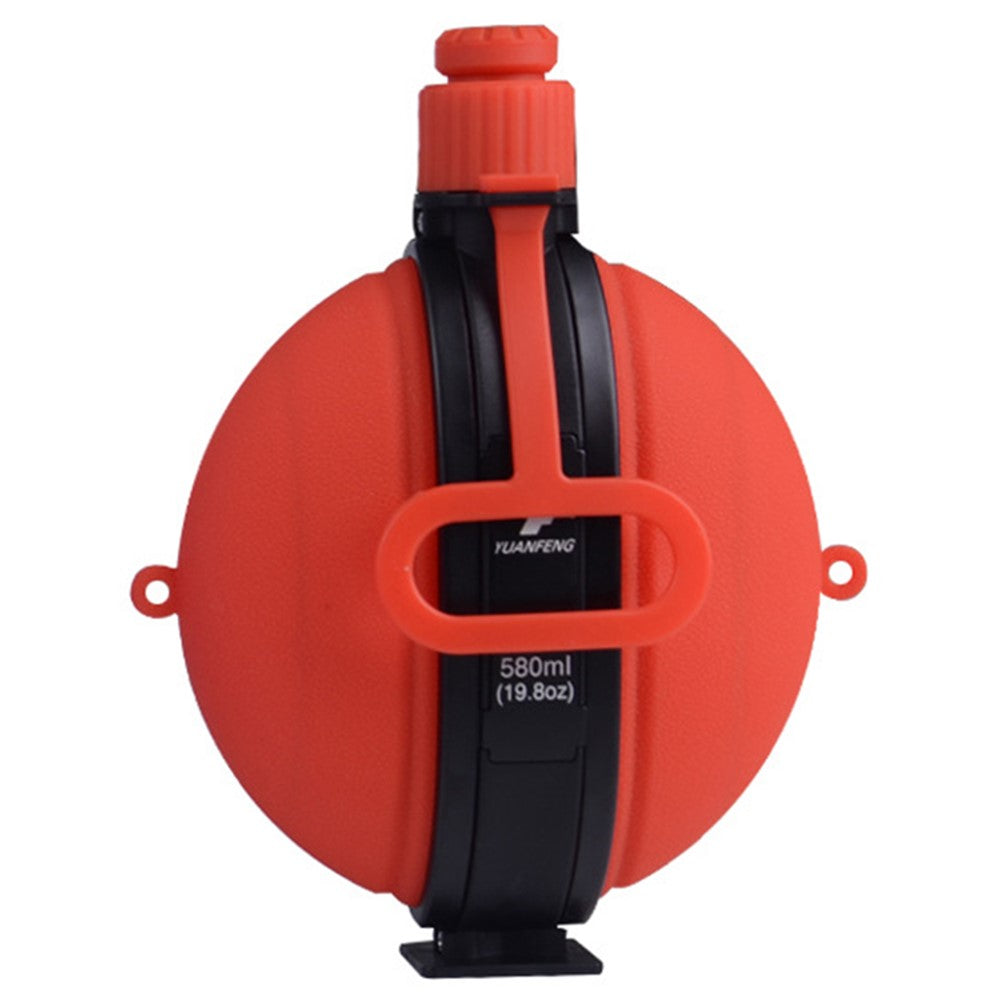 580ml Collapsible Silicone Water Bottle with Compass No FDA, BPA-Free