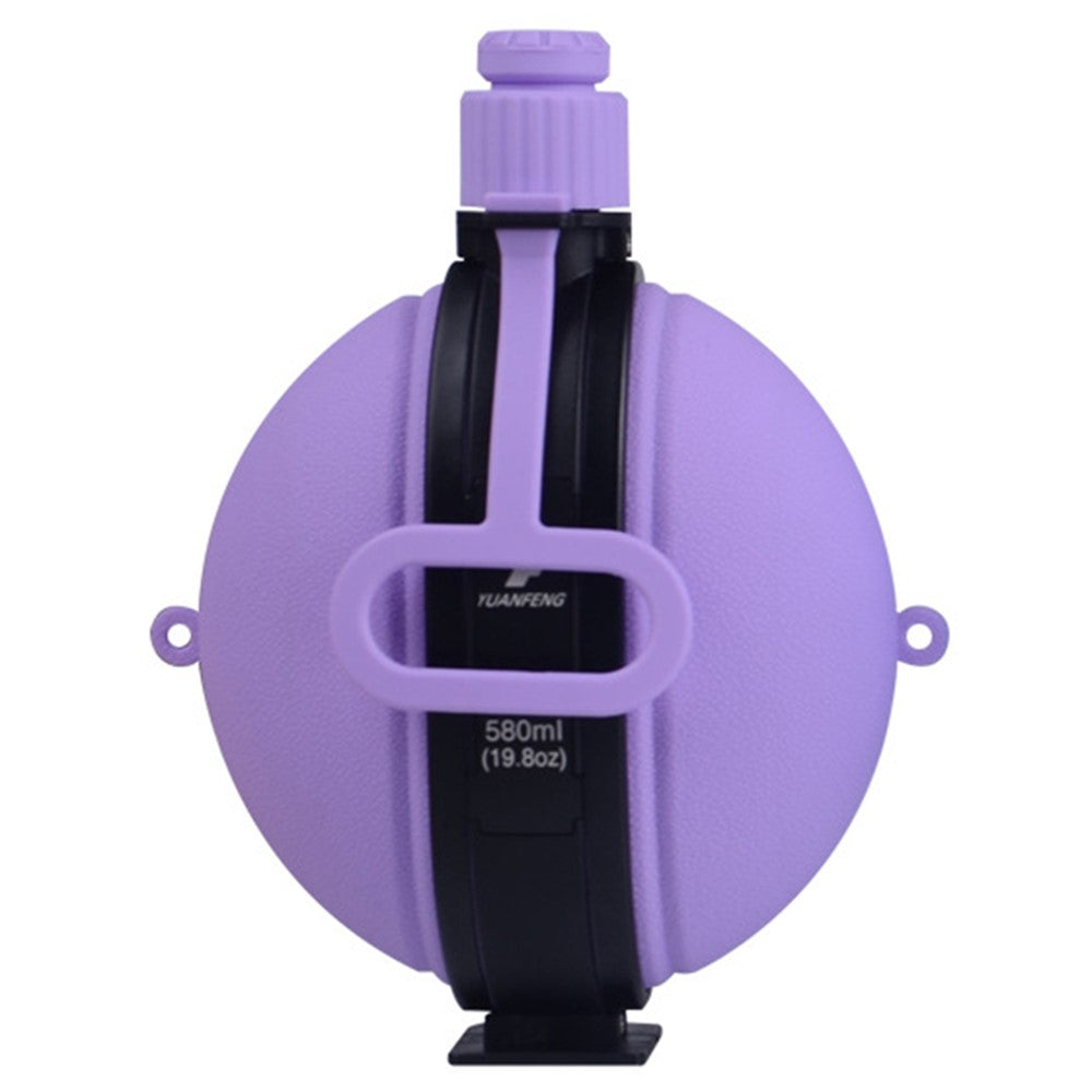 580ml Collapsible Silicone Water Bottle with Compass No FDA, BPA-Free