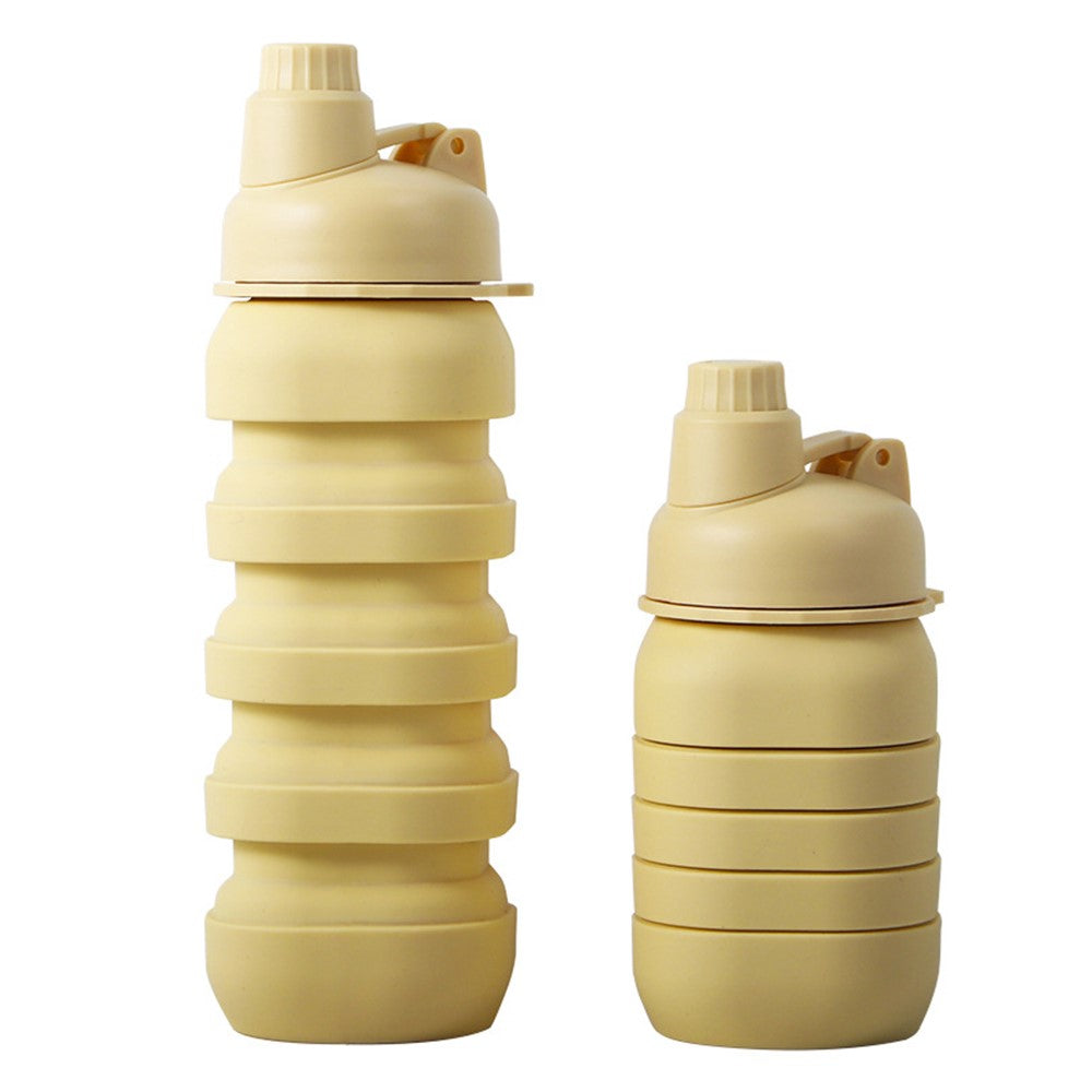 500ml Collapsible Water Bottle Outdoor Camping Leakproof Silicone+PP Bottle No FDA, BPA Free