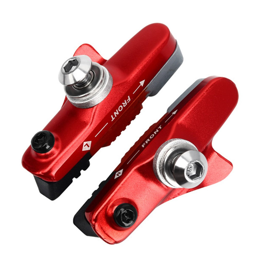 RIDERACE rn2200 1 Pair Aluminum Alloy + Rubber Mountain Road Bike C Brake Pads Braking Holder Shoes