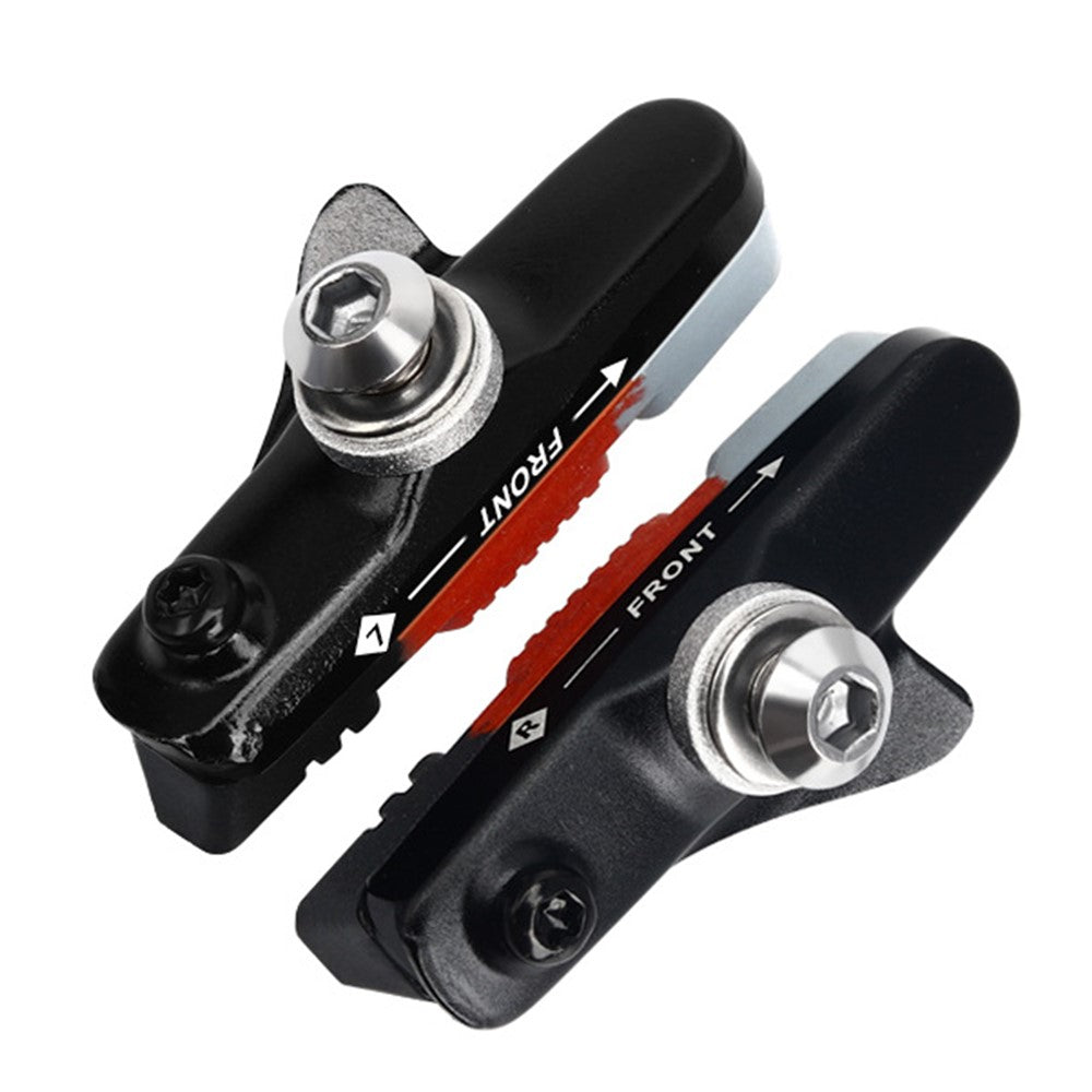 RIDERACE rn2200 1 Pair Aluminum Alloy + Rubber Mountain Road Bike C Brake Pads Braking Holder Shoes