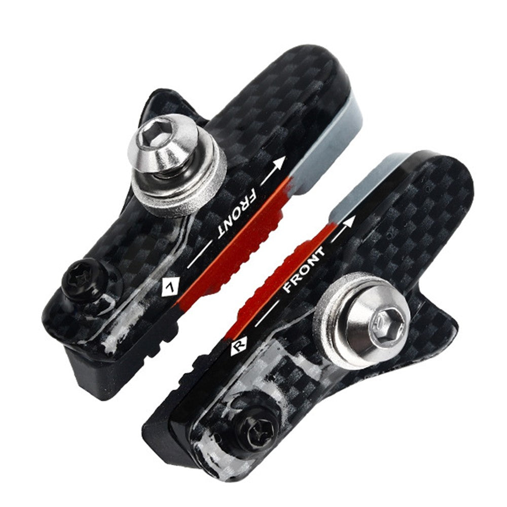 RIDERACE rn2200 1 Pair Aluminum Alloy + Rubber Mountain Road Bike C Brake Pads Braking Holder Shoes