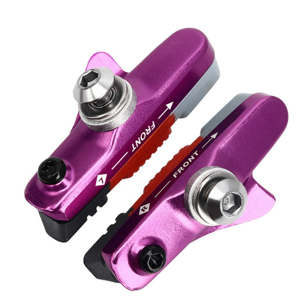 RIDERACE rn2200 1 Pair Aluminum Alloy + Rubber Mountain Road Bike C Brake Pads Braking Holder Shoes