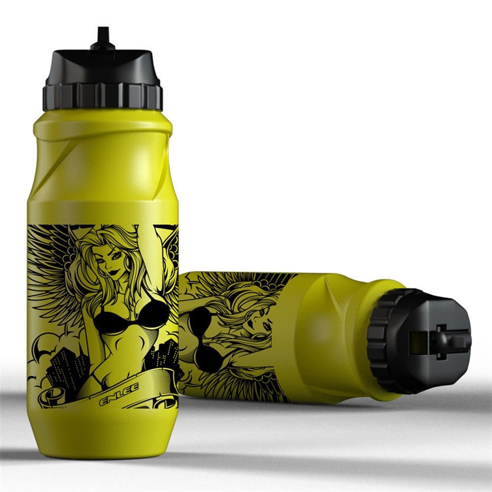 ENLEE Sports Water Bottle 650ML Mountain Bike Water Bottle Cup for Outdoors Camping Cycling Fitness Gym BPA Free, without FDA Certificate