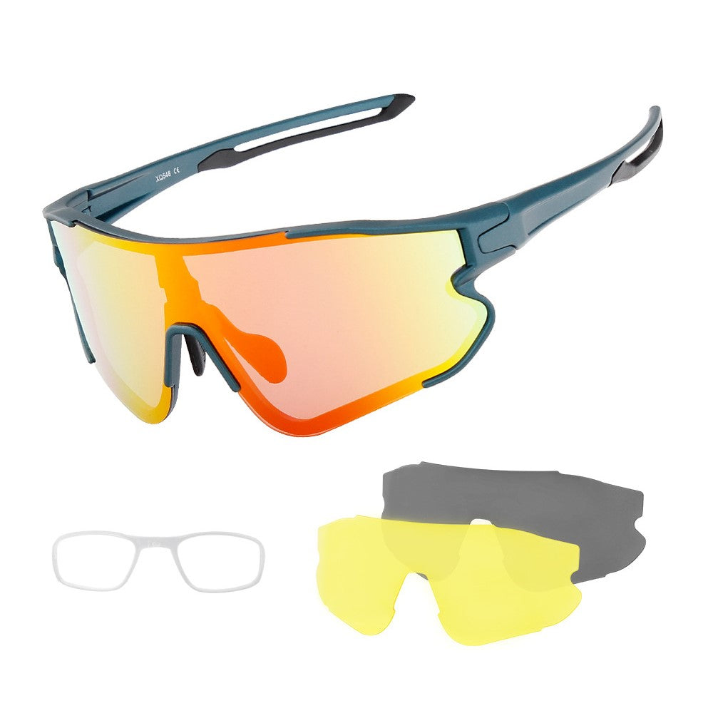XQ-HD XQ-548 Cycling Sunglasses Bike Eyewear Goggle Riding Outdoor Sports Fishing Glasses with Replaceable Lens