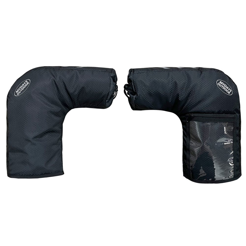 MYDAYS OUTDOOR 1 Pair Reflective Bike Handlebar Cover 420D Oxford Cloth Warm Road Bicycle Handlebar Sleeve