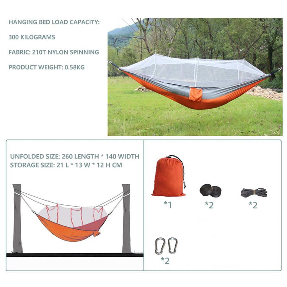 Camping Hanging Hammock Mosquito Net Bedding, Unfolded Size: 260x140cm