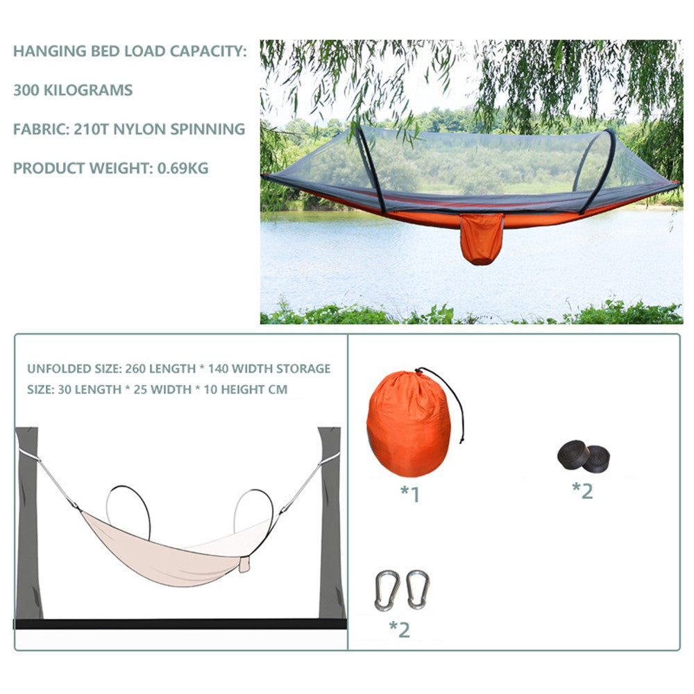 Camping Hammock Mosquito Net Hanging Bed for 2 People, Unfolded Size: 260x140cm