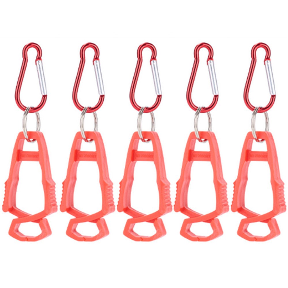5Pcs Outdoor Multifunctional Anti-Lost Glove Clip Gourd Buckle 8-shaped Clips