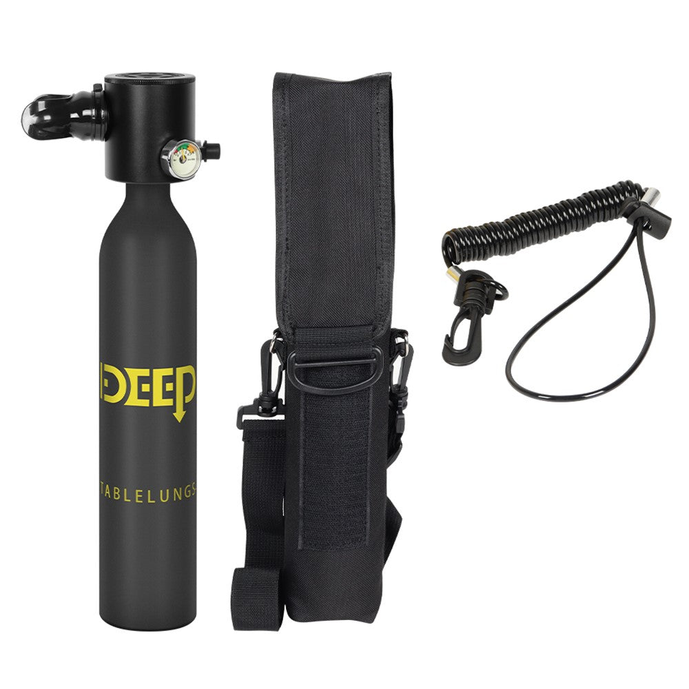 DIDEEP X3000 0.5L Mini Scuba Diving Oxygen Tank with Anti-Lost Lanyard, Storage Bag