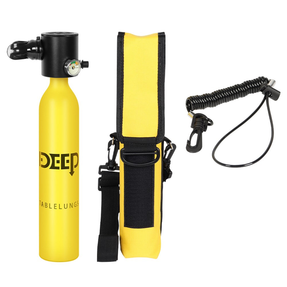 DIDEEP X3000 0.5L Mini Scuba Diving Oxygen Tank with Anti-Lost Lanyard, Storage Bag