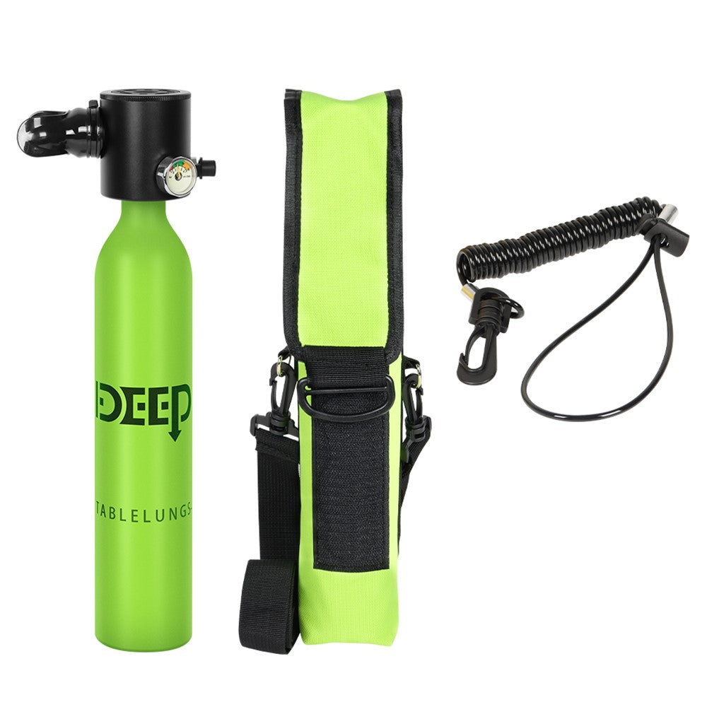 DIDEEP X3000 0.5L Mini Scuba Diving Oxygen Tank with Anti-Lost Lanyard, Storage Bag