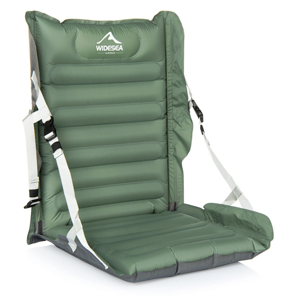 WIDESEA WSCM-200G Outdoor Inflatable Moistur-Proof Mat Folding Camping Cushion with Backrest