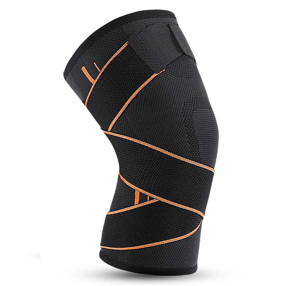 KYNCILOR AB028 1/Pc Non-slip Knee Support Brace for Running Hiking Basketball Joint Pain Relief Elastic Knee Protector Pads with Straps