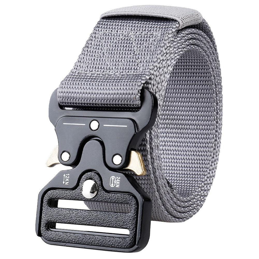 SN-P004 125x3.8cm Men's Nylon Web Tactical Belt Adjustable Work Belt with Quick-Release Zinc Alloy Buckle