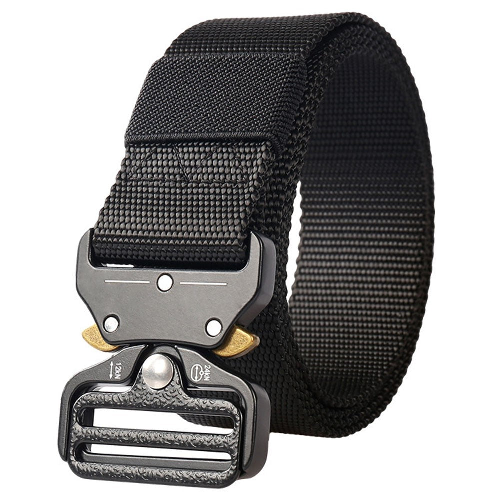 SN-P002 125x3.8cm Men's Nylon Web Tactical Belt Work Belt with Alloy Buckle