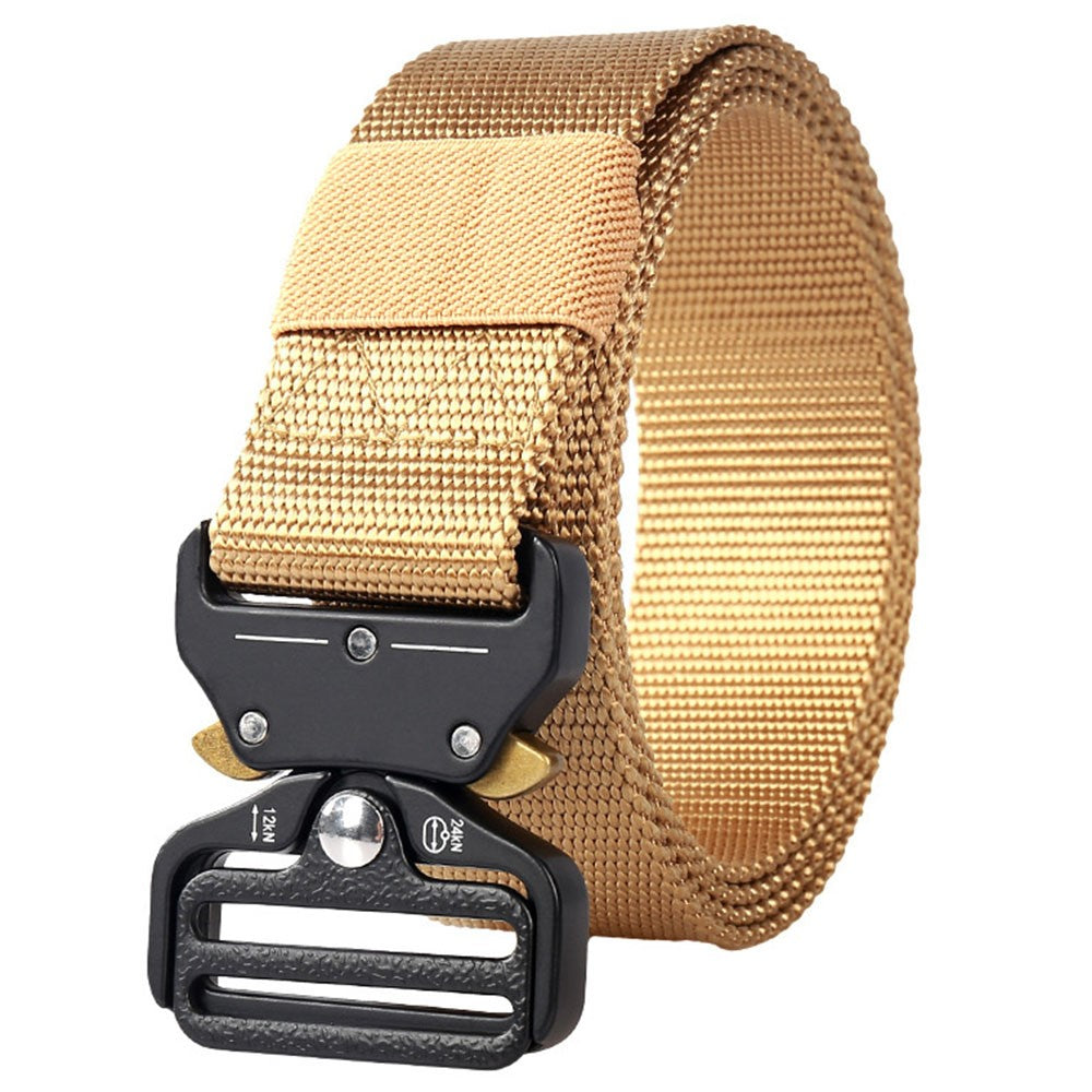 SN-P002 125x3.8cm Men's Nylon Web Tactical Belt Work Belt with Alloy Buckle