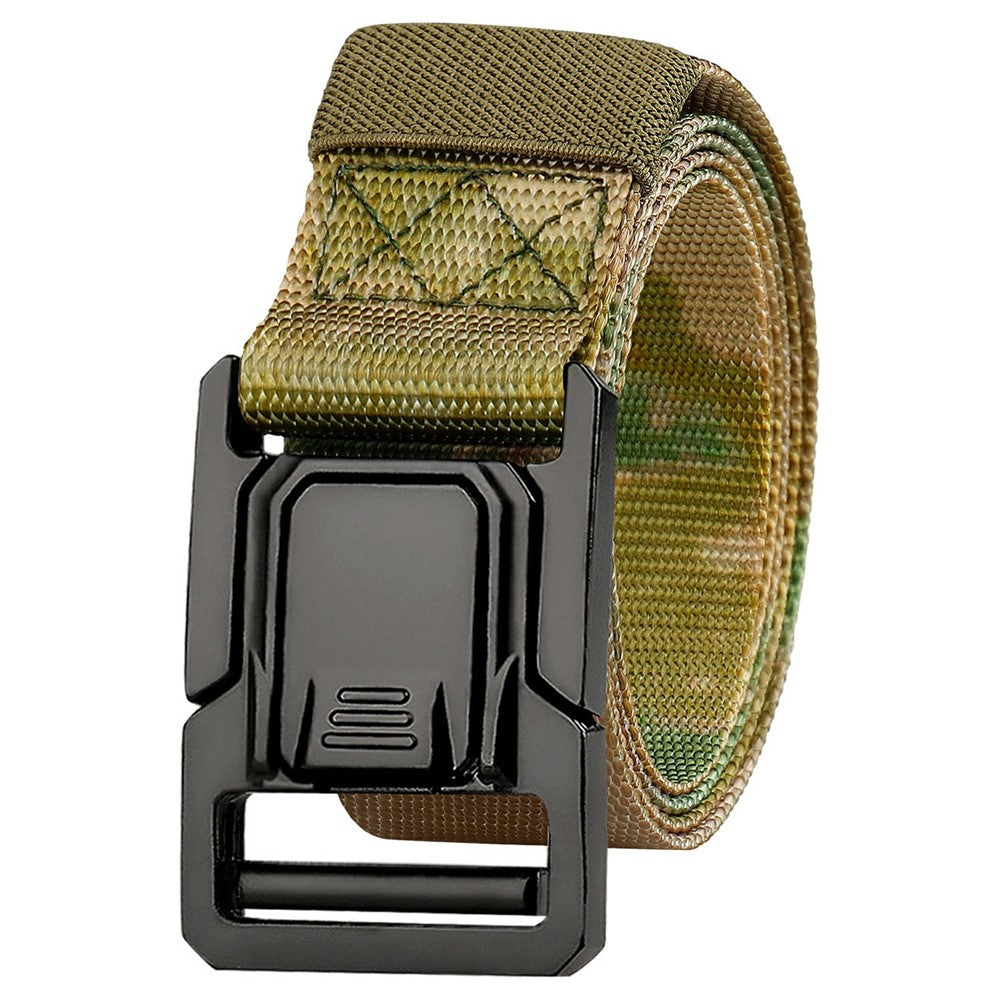 SN-P113 125x3.8cm Men's Nylon Web Tactical Belt Adjustable Work Belt with Zinc Alloy Buckle