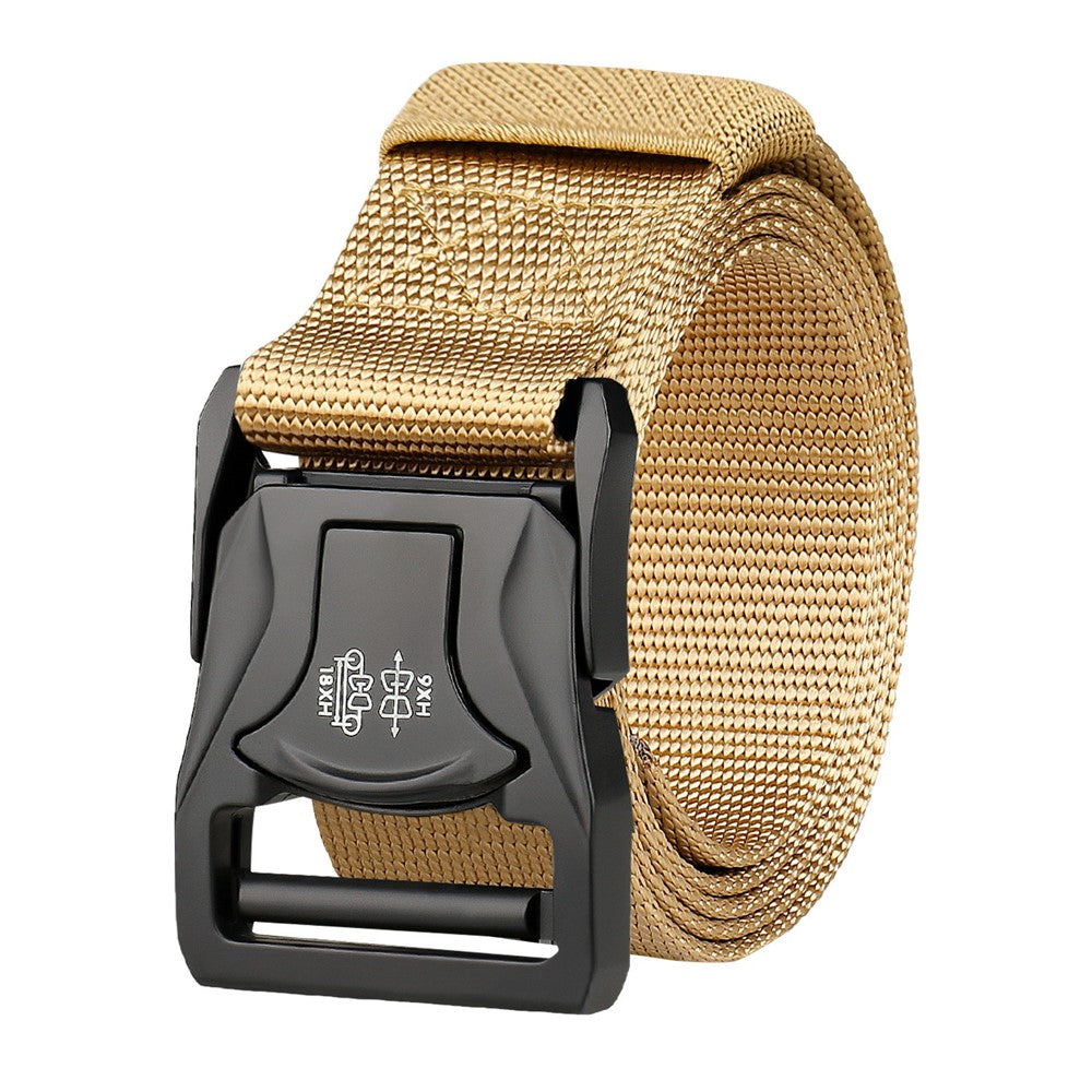 SN-P104 125x3.8cm Men's Nylon Webbing Belt Tactical Training Work Belt with Zinc Alloy Buckle