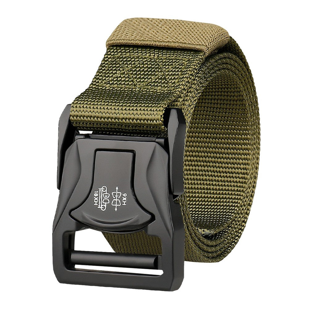 SN-P104 125x3.8cm Men's Nylon Webbing Belt Tactical Training Work Belt with Zinc Alloy Buckle