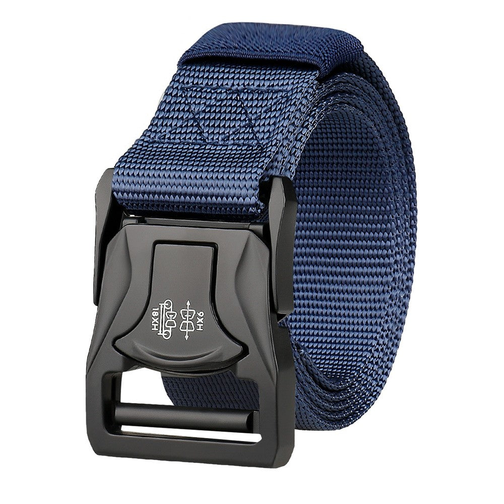 SN-P104 125x3.8cm Men's Nylon Webbing Belt Tactical Training Work Belt with Zinc Alloy Buckle
