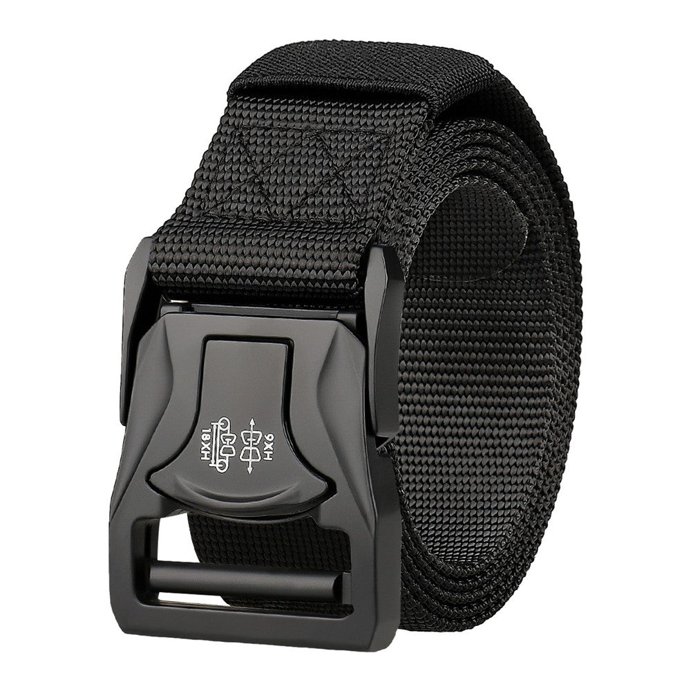 SN-P104 125x3.8cm Men's Nylon Webbing Belt Tactical Training Work Belt with Zinc Alloy Buckle