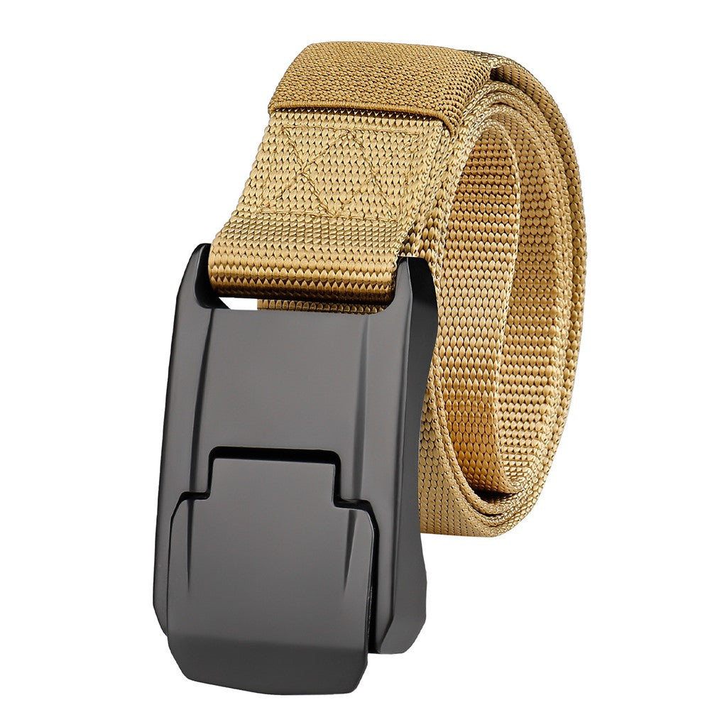 SN-P098 Men's Nylon Webbing Belt Wear-Resistant Work Belt with Auto-Locking Zinc Alloy Buckle