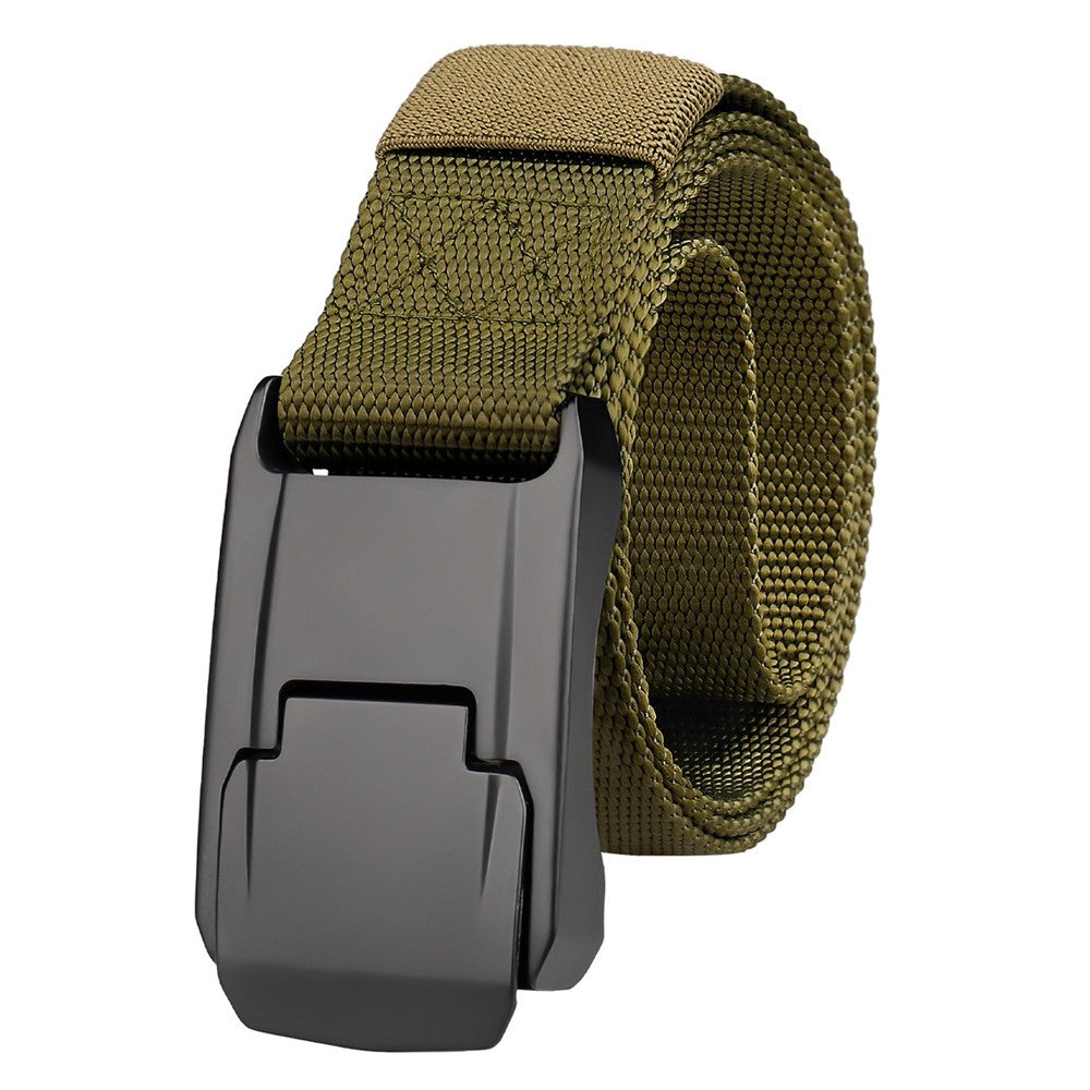 SN-P098 Men's Nylon Webbing Belt Wear-Resistant Work Belt with Auto-Locking Zinc Alloy Buckle