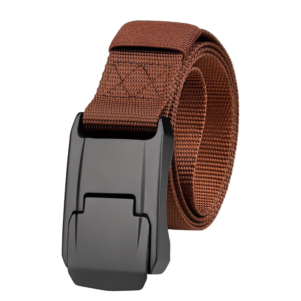 SN-P098 Men's Nylon Webbing Belt Wear-Resistant Work Belt with Auto-Locking Zinc Alloy Buckle