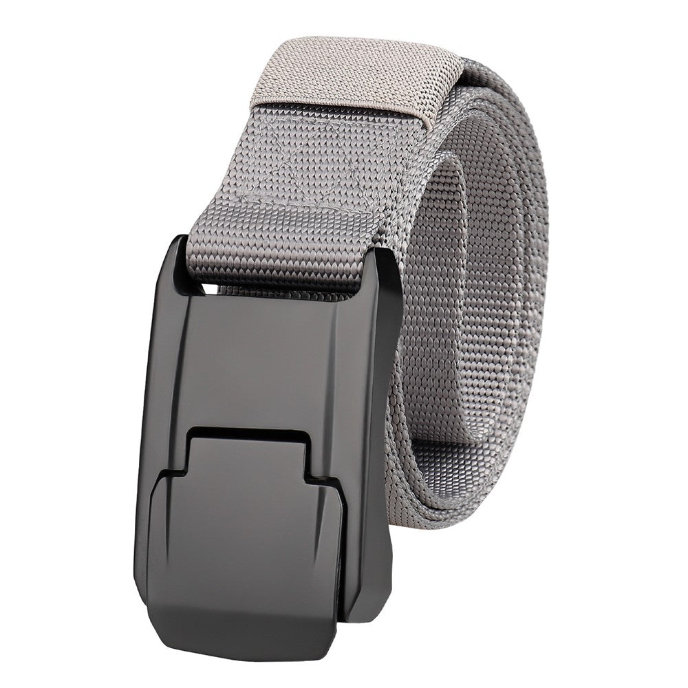 SN-P098 Men's Nylon Webbing Belt Wear-Resistant Work Belt with Auto-Locking Zinc Alloy Buckle