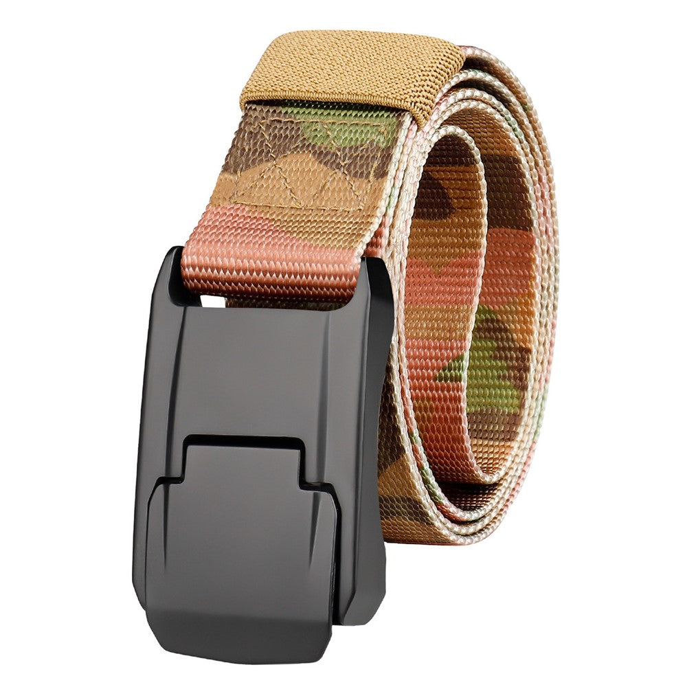 SN-P098 Men's Nylon Webbing Belt Wear-Resistant Work Belt with Auto-Locking Zinc Alloy Buckle