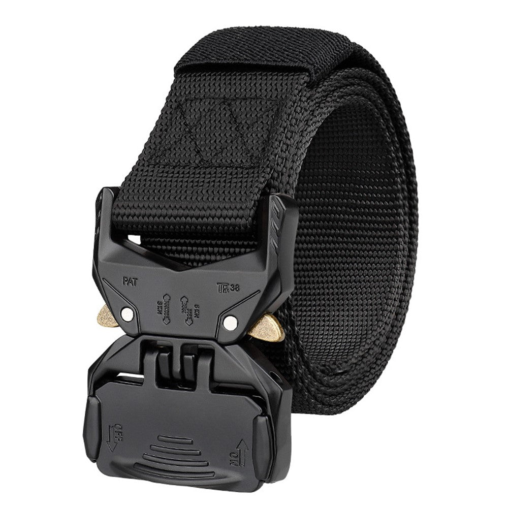 SN-P099 125x3.8cm Men's Nylon Web Tactical Belt Outdoor Work Belt with Zinc Alloy Buckle