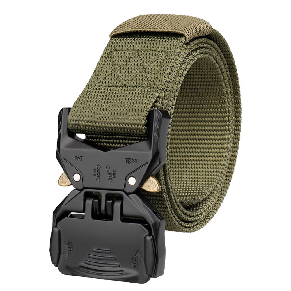SN-P099 125x3.8cm Men's Nylon Web Tactical Belt Outdoor Work Belt with Zinc Alloy Buckle