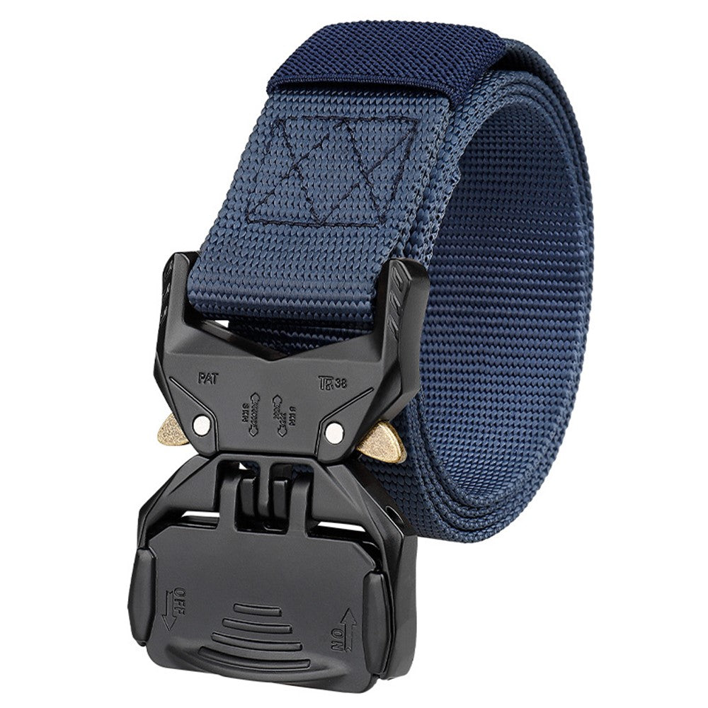 SN-P099 125x3.8cm Men's Nylon Web Tactical Belt Outdoor Work Belt with Zinc Alloy Buckle
