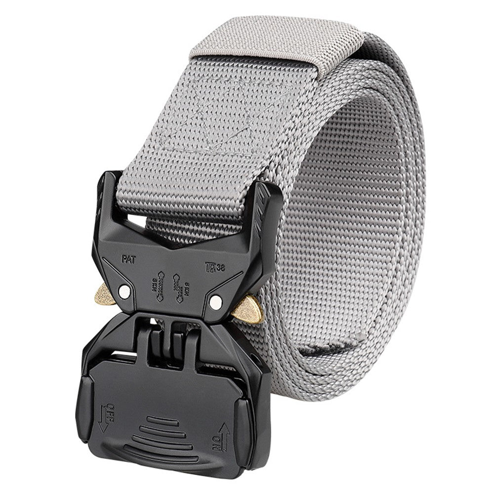 SN-P099 125x3.8cm Men's Nylon Web Tactical Belt Outdoor Work Belt with Zinc Alloy Buckle